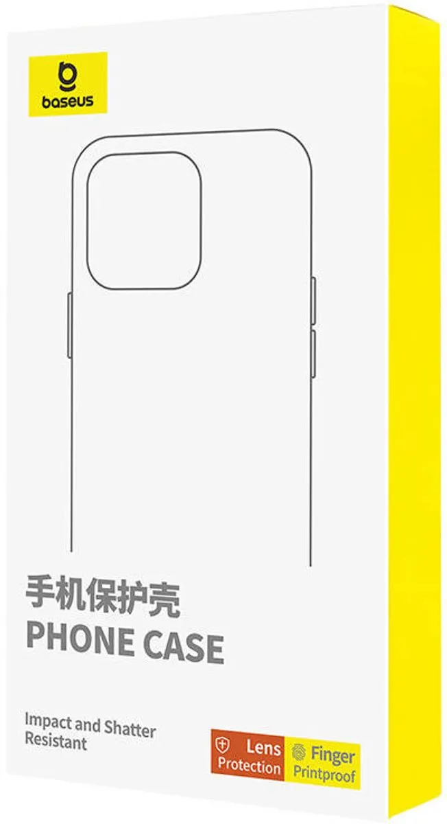 Baseus iPhone 14 Pro Max Hoes + Glas - Transparant - afbeelding 4 van 6