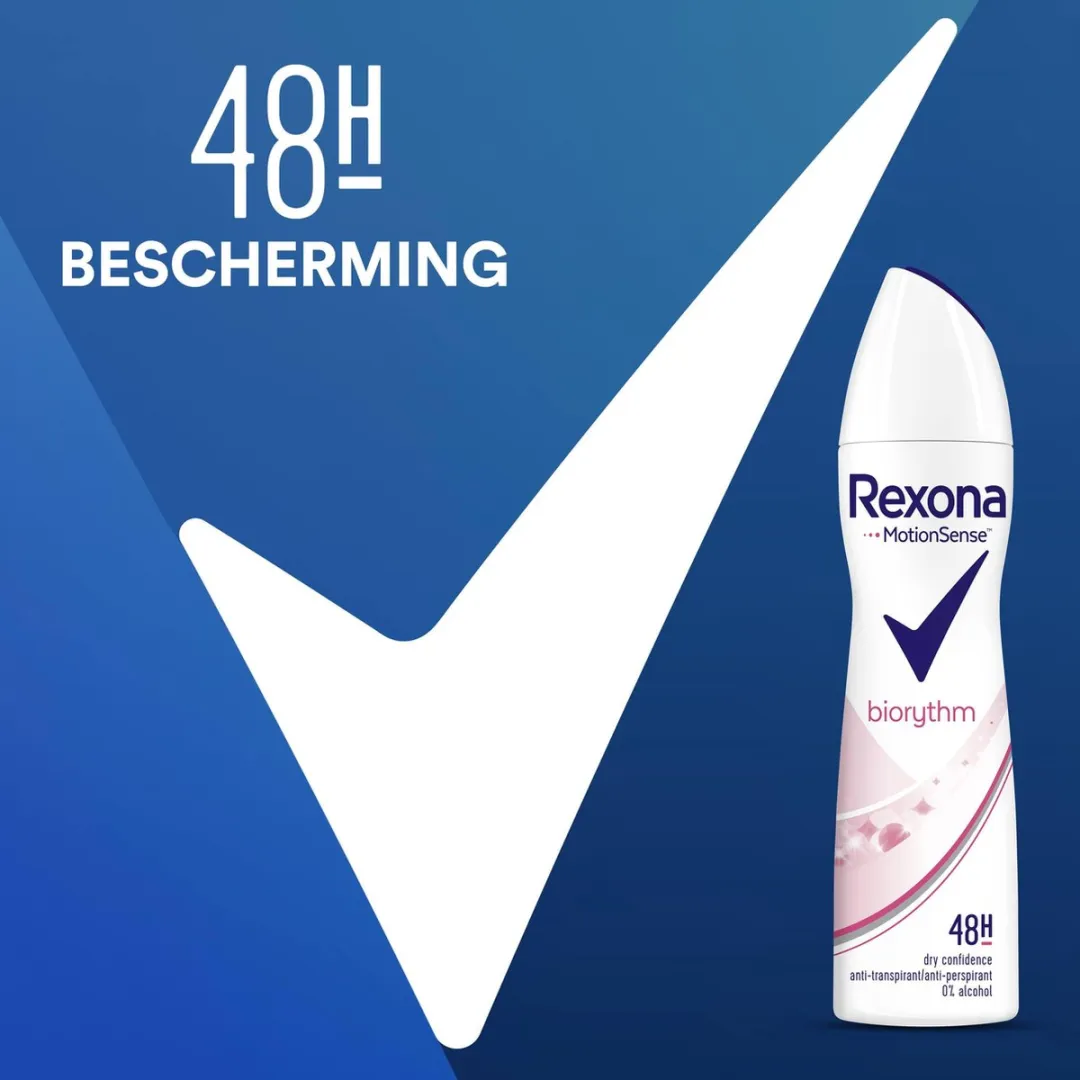 Rexona W Deo Ultra Dry Biorythm 150ml - 6 Stuks
