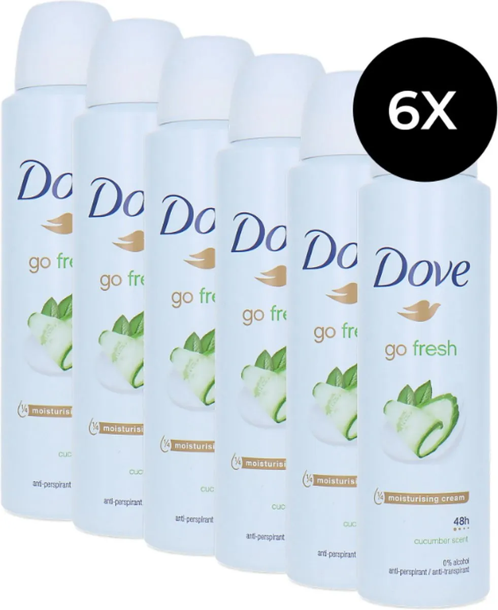 Dove Go Fresh Deo Spray Komkommer - 6x150ml