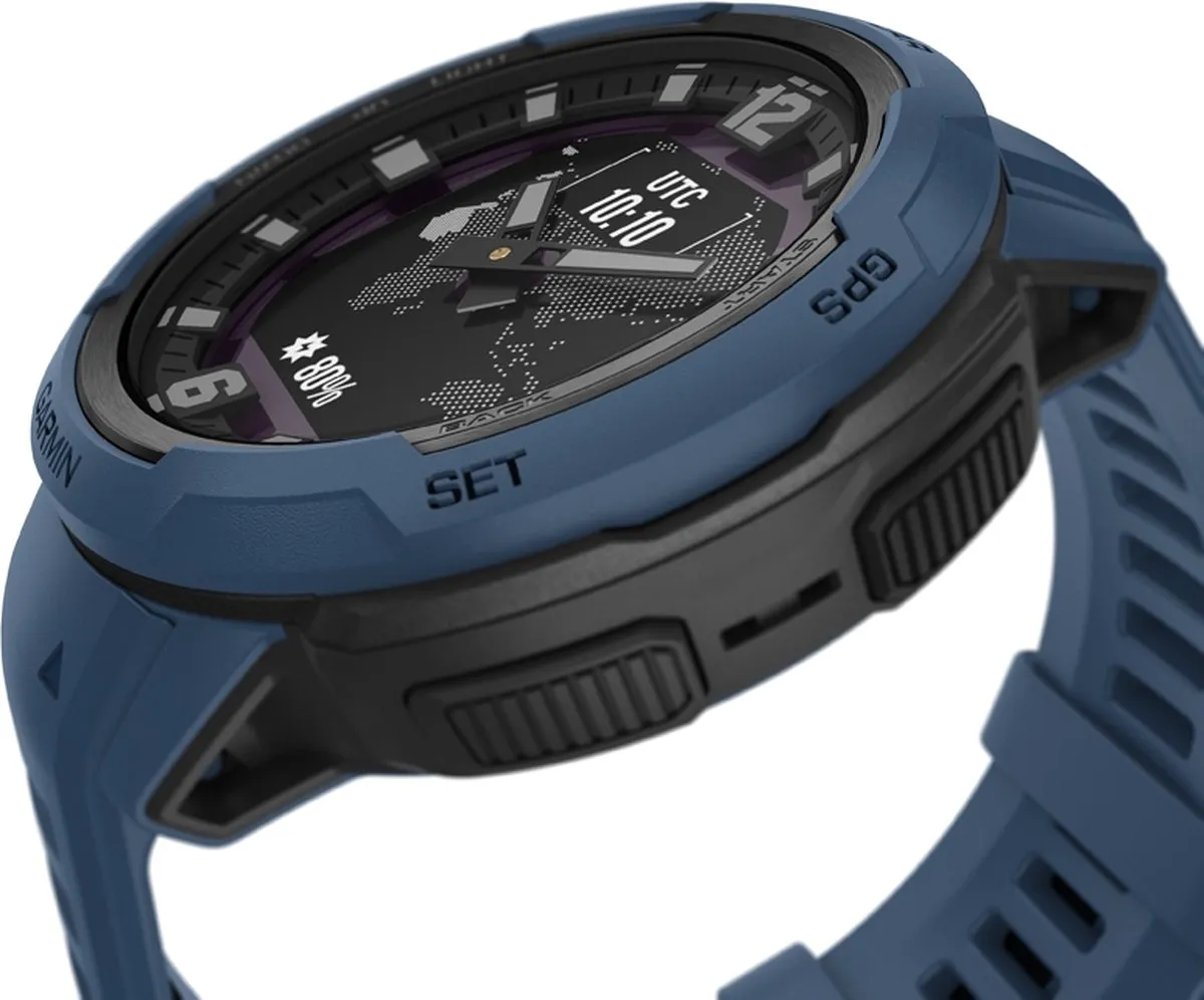 Garmin Instinct Crossover Solar Smartwatch 45mm - Blauw - afbeelding 2 van 6