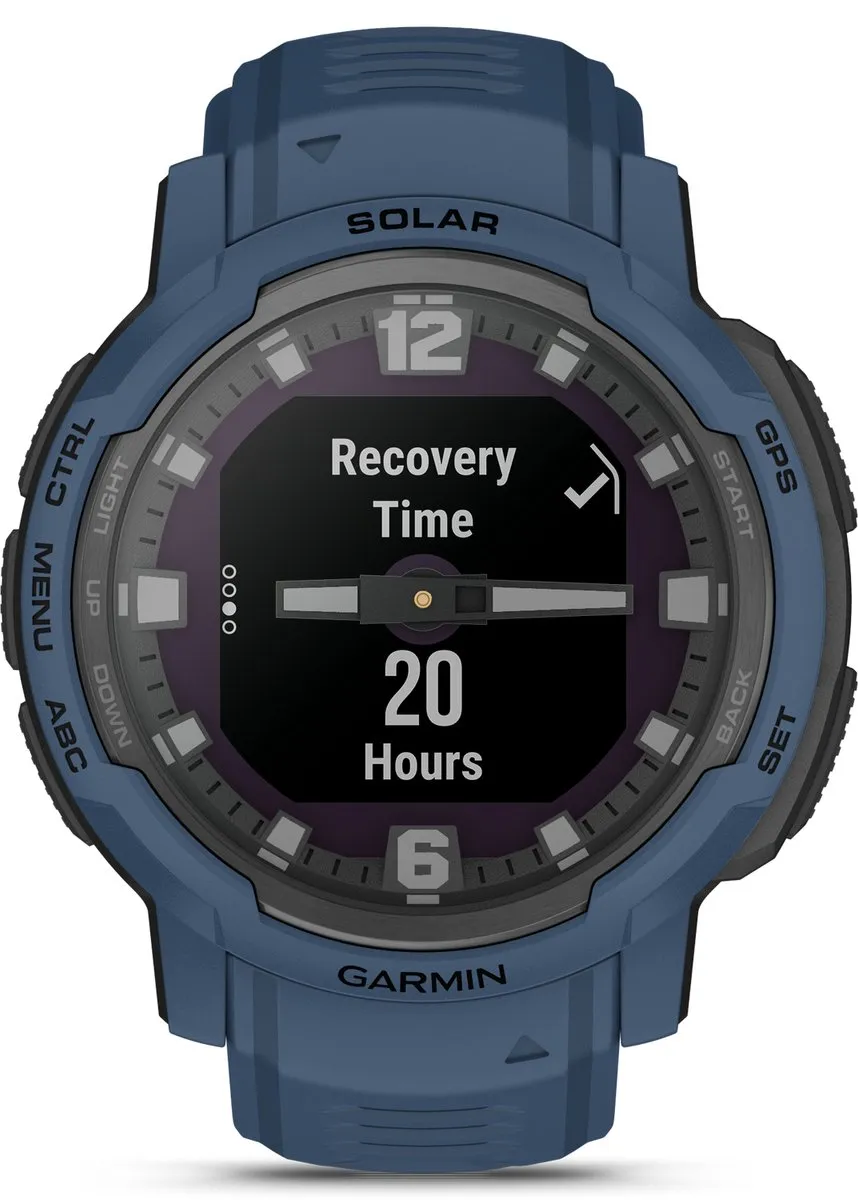 Garmin Instinct Crossover Solar Smartwatch 45mm - Blauw - afbeelding 3 van 6
