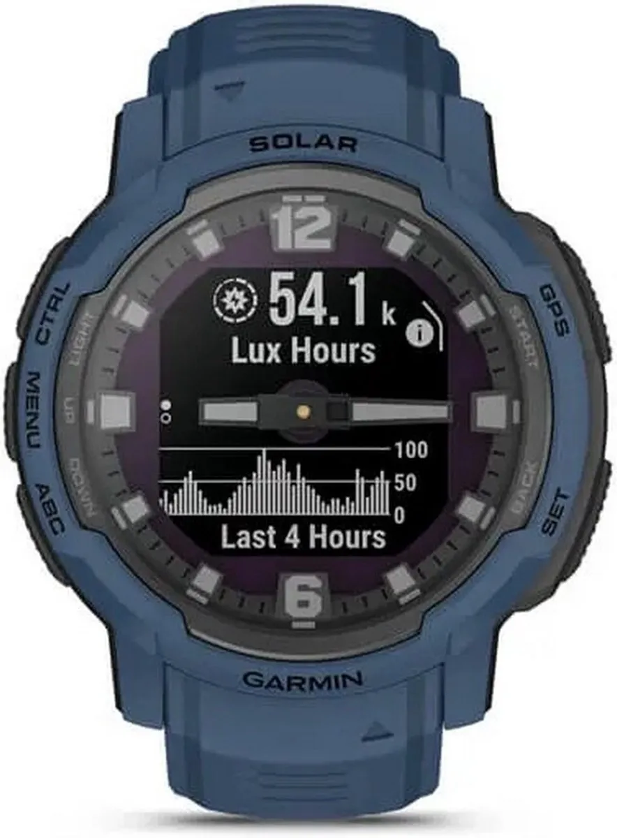 Garmin Instinct Crossover Solar Smartwatch 45mm - Blauw