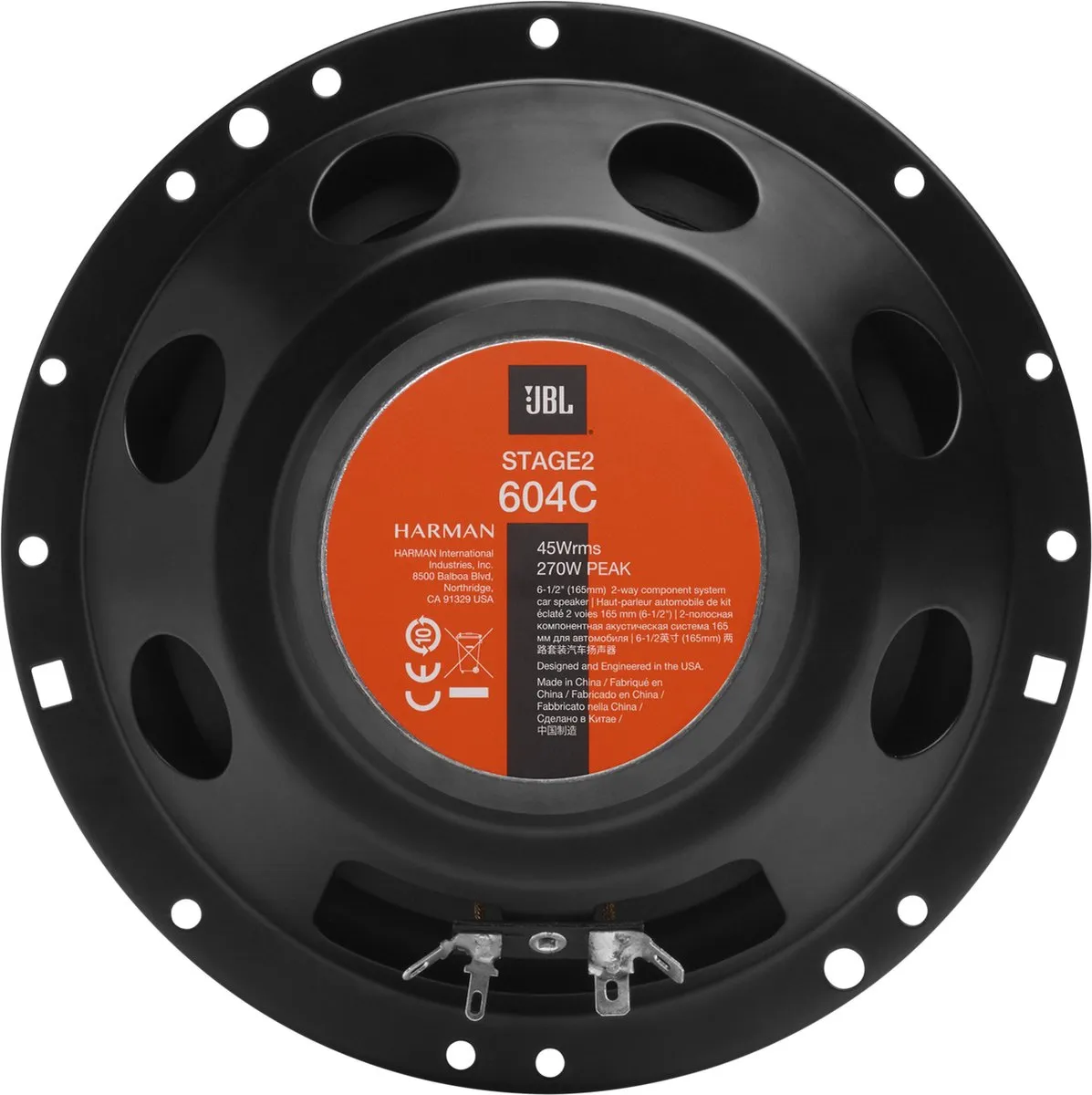 JBL Stage2 604C Autospeaker 2-weg - 6,5 Inch - 270W - 4 Stuks - afbeelding 6 van 6
