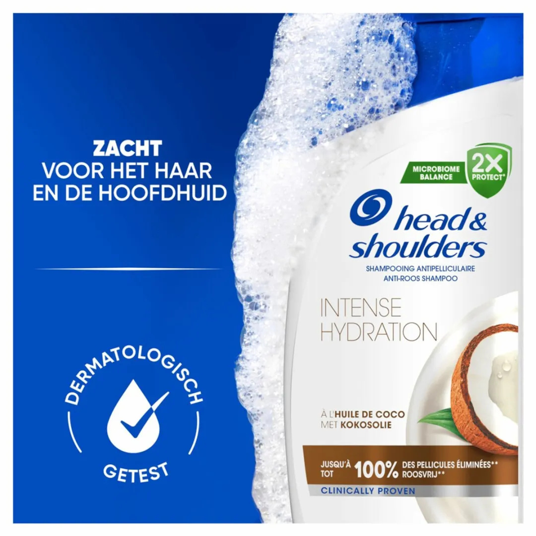 Head & Shoulders Intense Hydration Shampoo 300ml - 4 Stuks