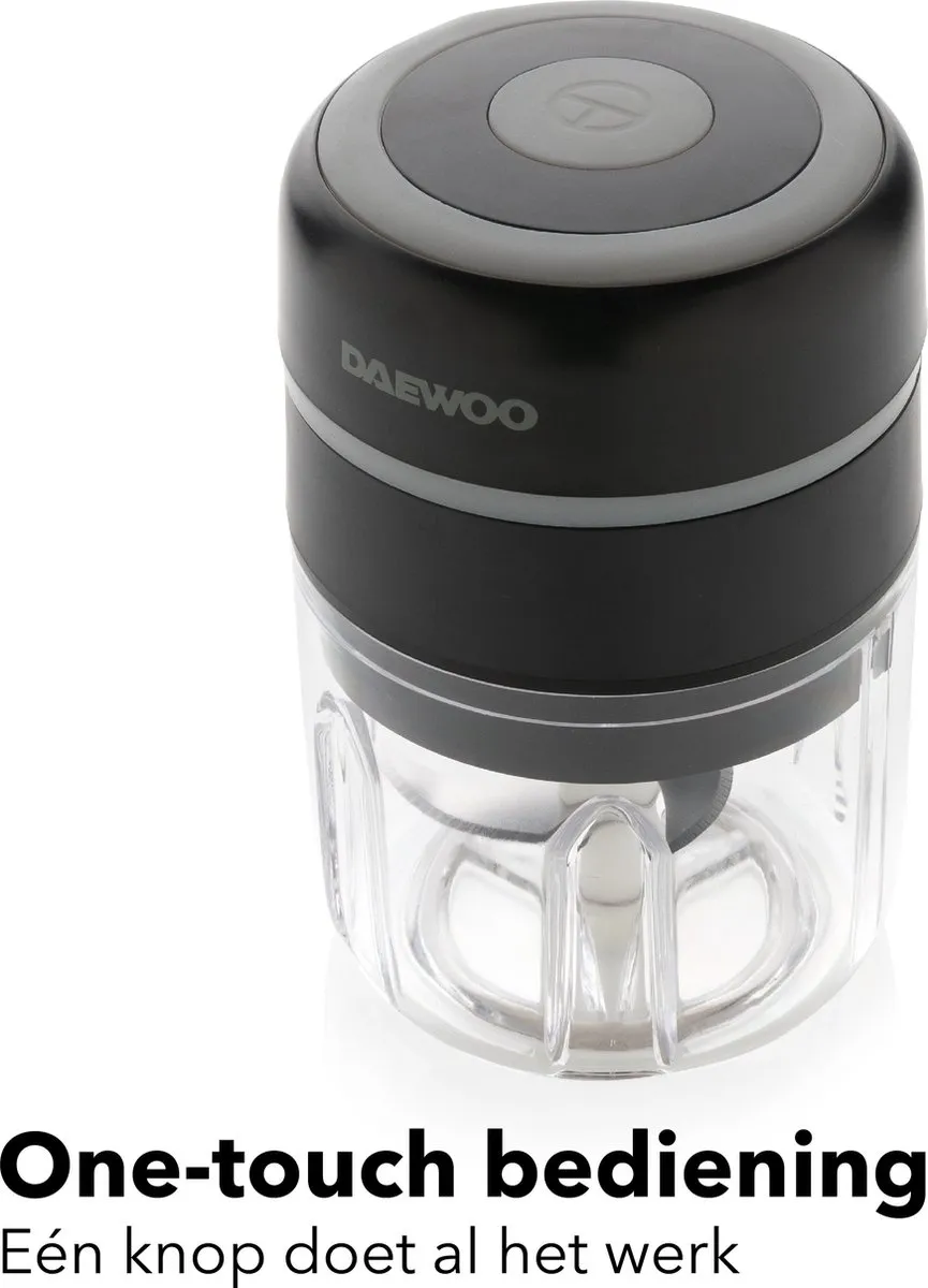 Daewoo DKCC350 Mini Hakmolen - Draadloos - 250ml - Zwart