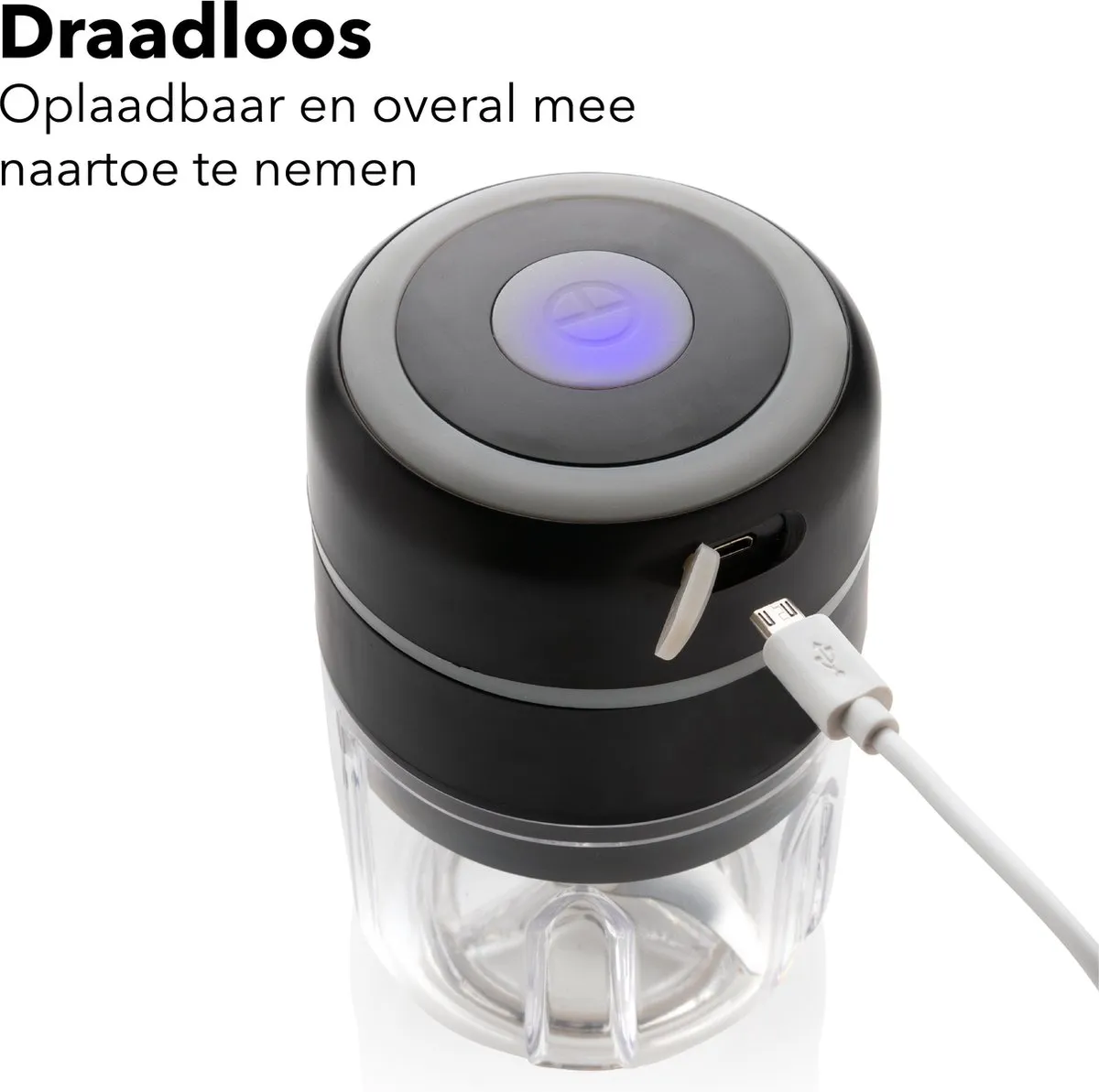 Daewoo DKCC350 Mini Hakmolen - Draadloos - 250ml - Zwart