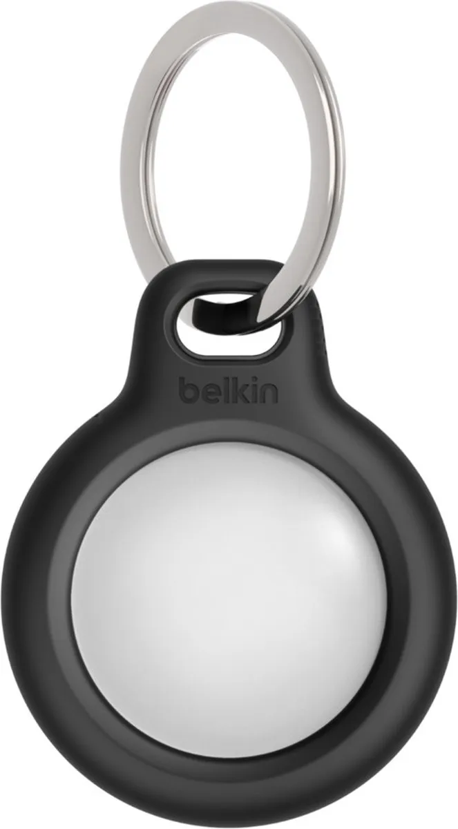 Belkin Beschermende Houder met Sleutelhanger AirTag - 2 Stuks - Zwart/Wit