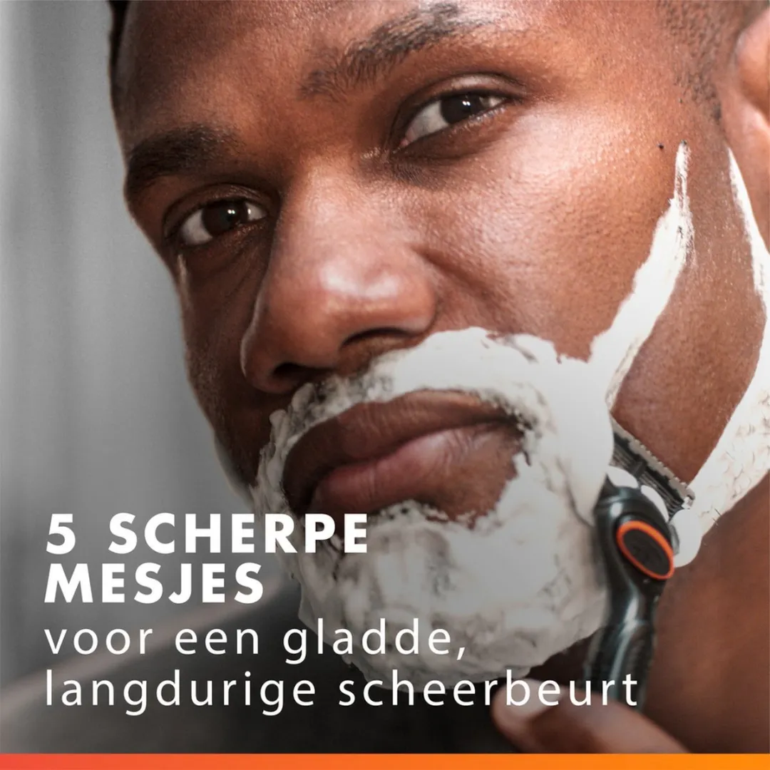 Gillette Fusion 5 Power Scheerapparaat - 8 Mesjes - Oranje/Blauw