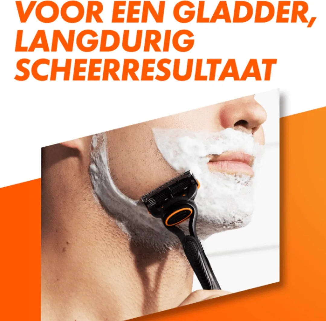 Gillette Fusion 5 Power Scheerapparaat - 8 Mesjes - Oranje/Blauw - afbeelding 6 van 6
