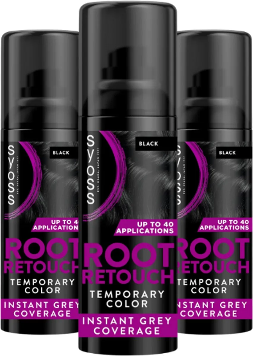 SYOSS Root Retouch Uitgroeispray Zwart