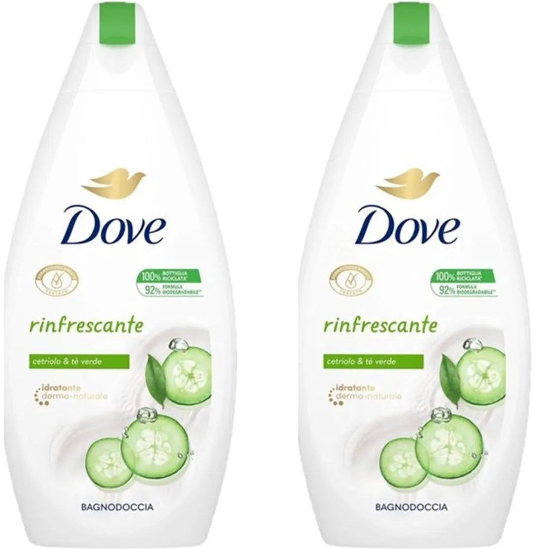 Dove Douchegel Refreshing Komkommer 20 Stuks (2x450ml)