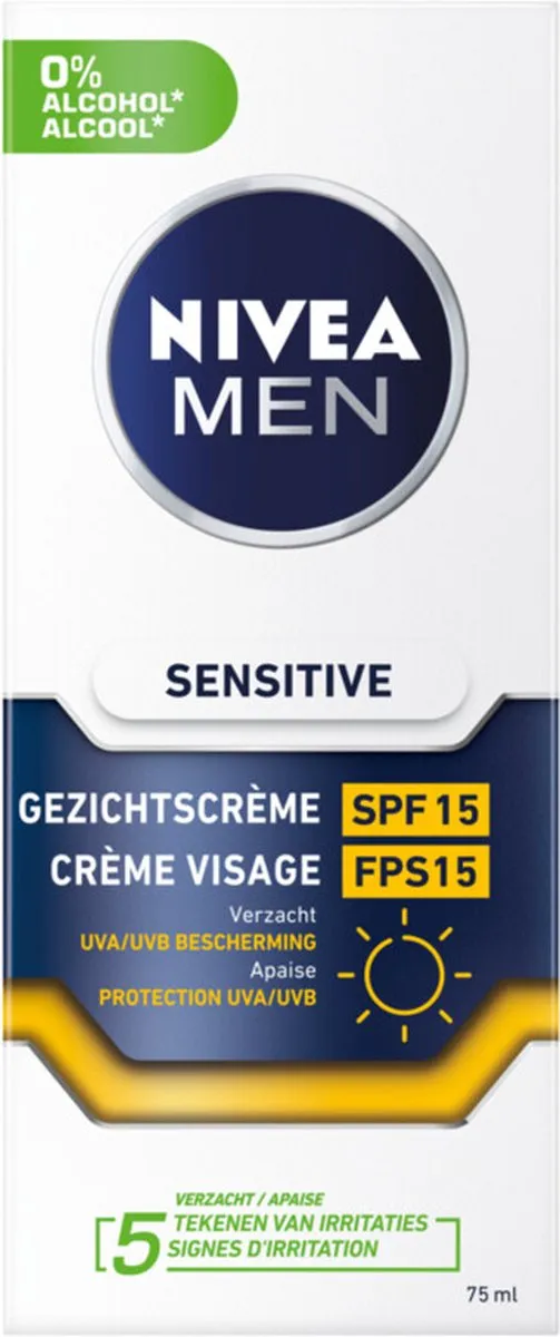 NIVEA Men Sensitive Moisturizer SPF 15 - 225ml (3x75ml)