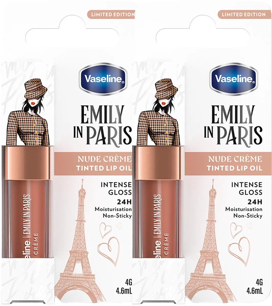 Vaseline x Emily in Paris Lip Oil Nude Crème