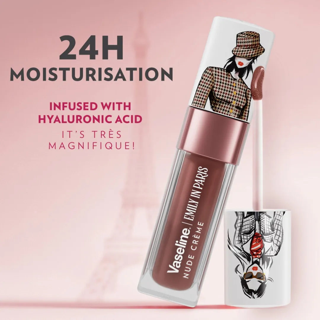 Vaseline x Emily in Paris Lip Oil Nude Crème - 2x4g