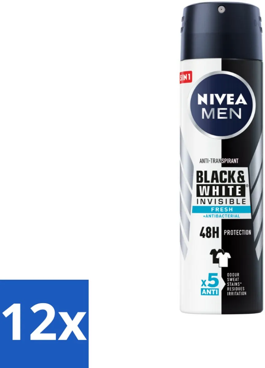 NIVEA Men Invisible Black & White Fresh Deo Spray 150ml