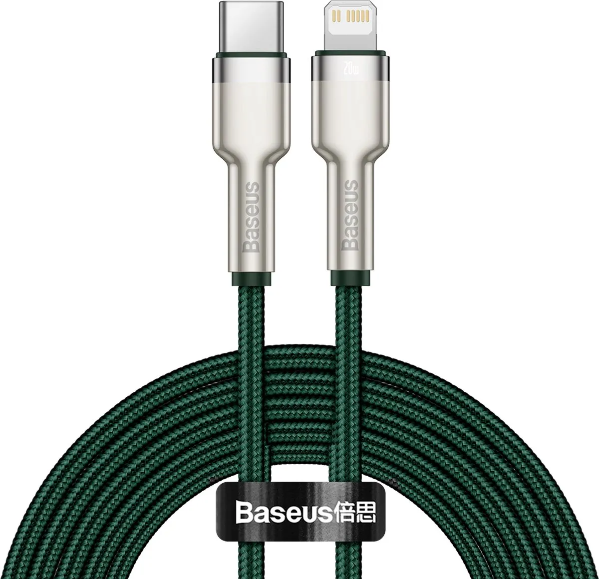 Baseus 8022 USB-C naar Lightning Kabel 20W - 2m - Zwart