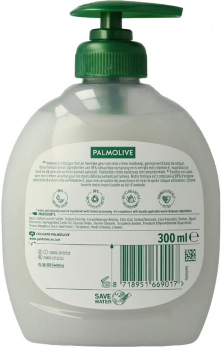 Palmolive Naturals Handzeep Melk & Amandel 300ml