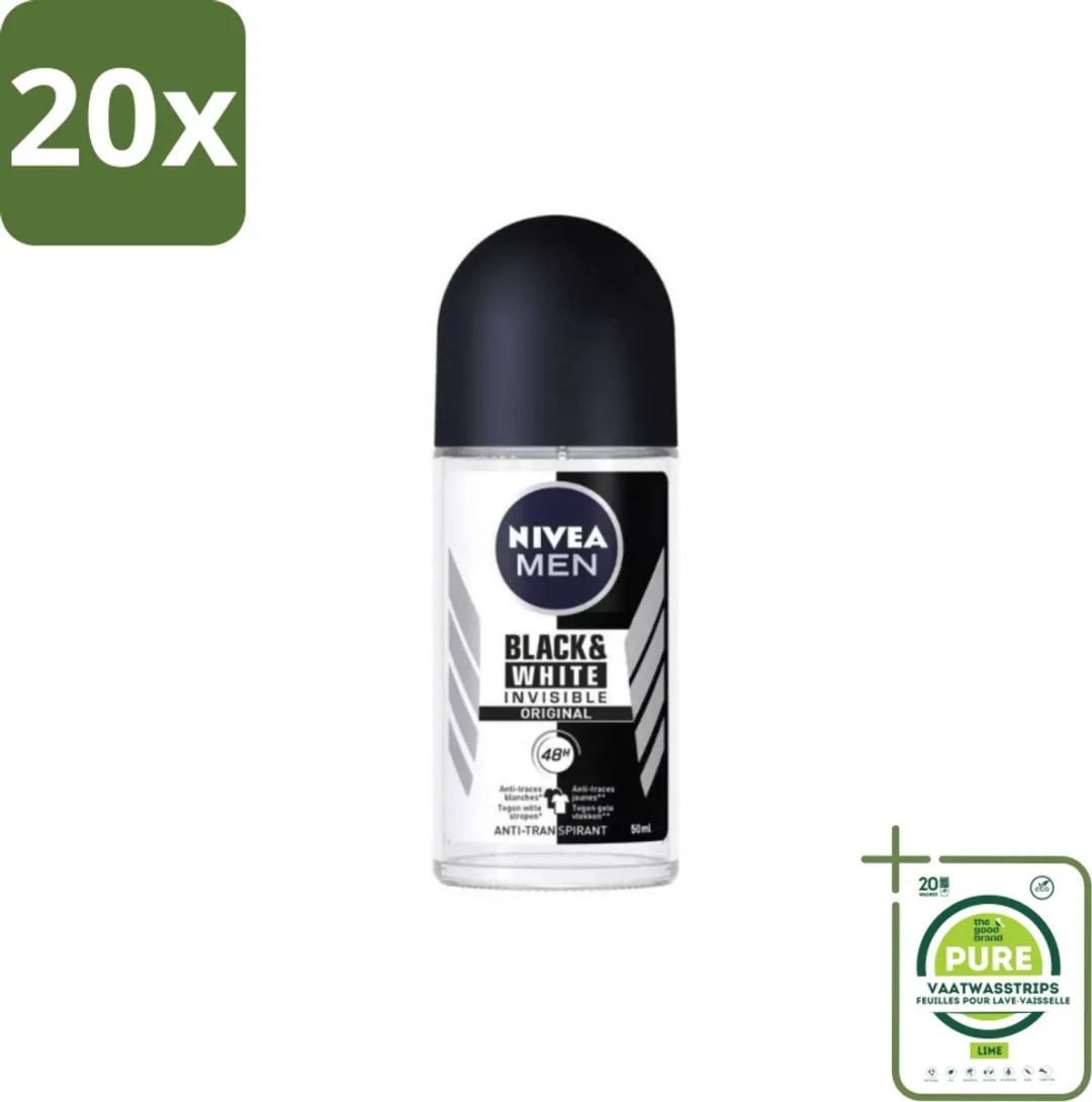 NIVEA Men Invisible for Black & White Deodorant Roller 50ml