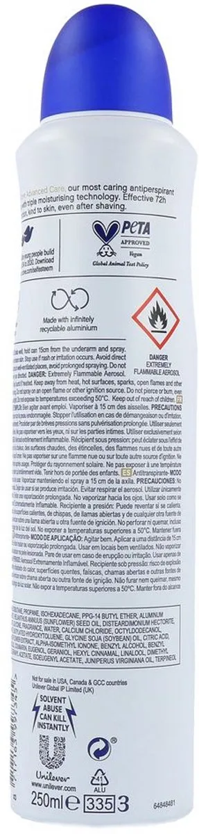 Dove Original Deospray 250ml - 6 Stuks