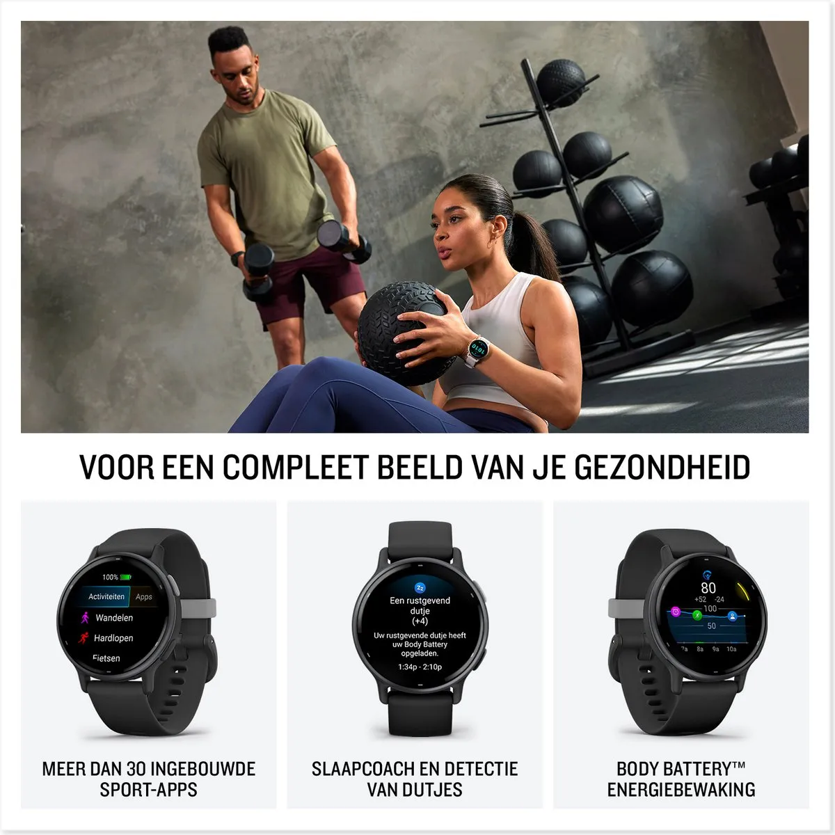 Garmin Vivoactive 5 Sporthorloge 42mm - Zwart - afbeelding 6 van 6