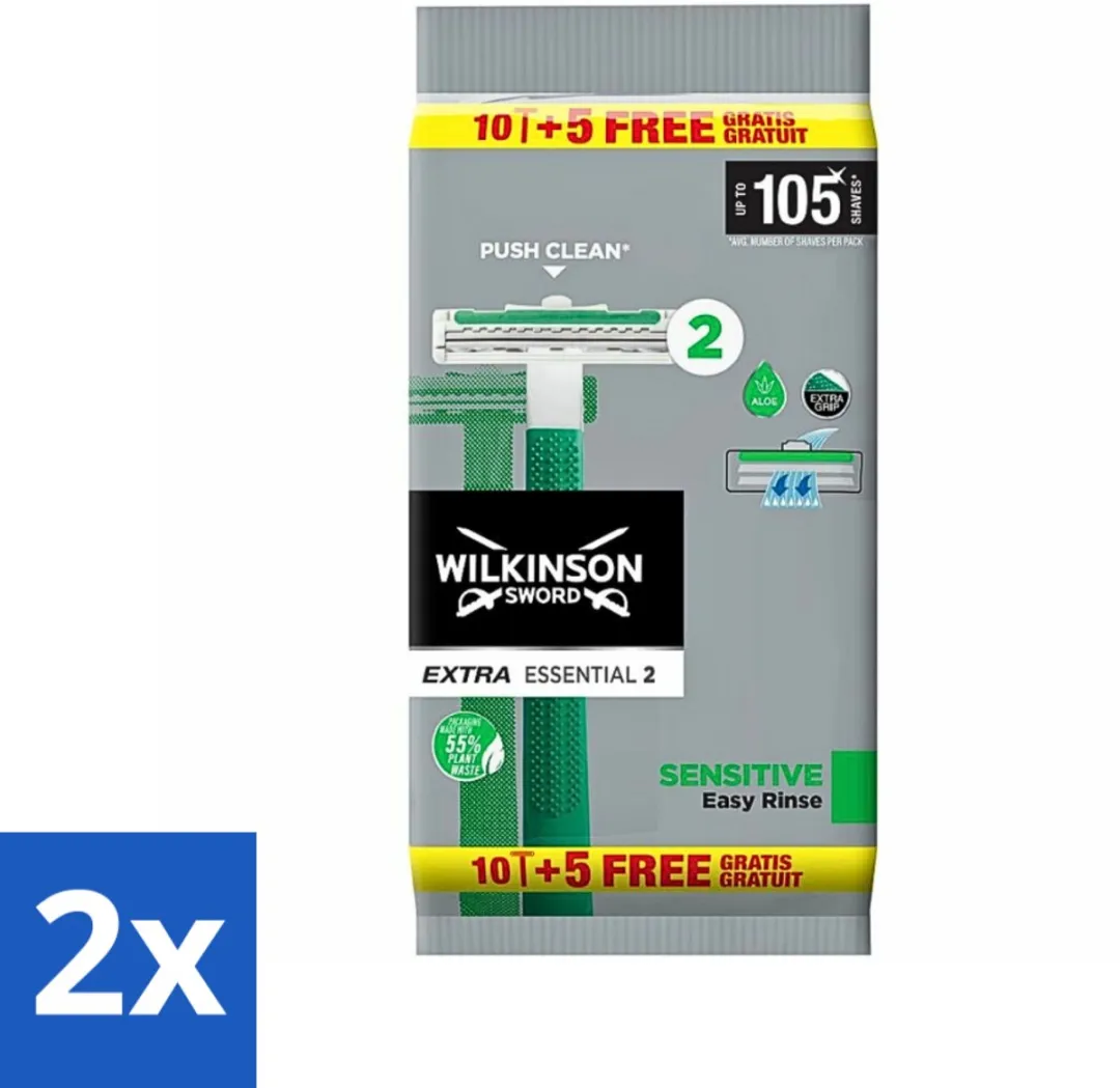 Wilkinson Sword Extra Essential 2 Sensitive Wegwerpscheermesjes