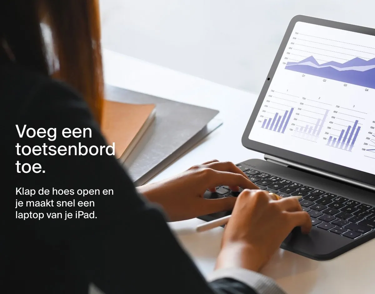 Belkin Pro Hoes met Toetsenbord BBZ002fr-v2 - iPad Pro 11" (2024) - Zwart - afbeelding 6 van 6