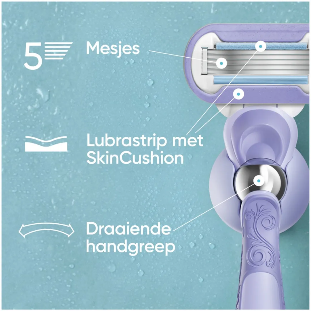 Gillette Venus Extra Smooth Swirl Scheersysteem - 1 Handvat + 5 Mesjes - Paars - afbeelding 6 van 6