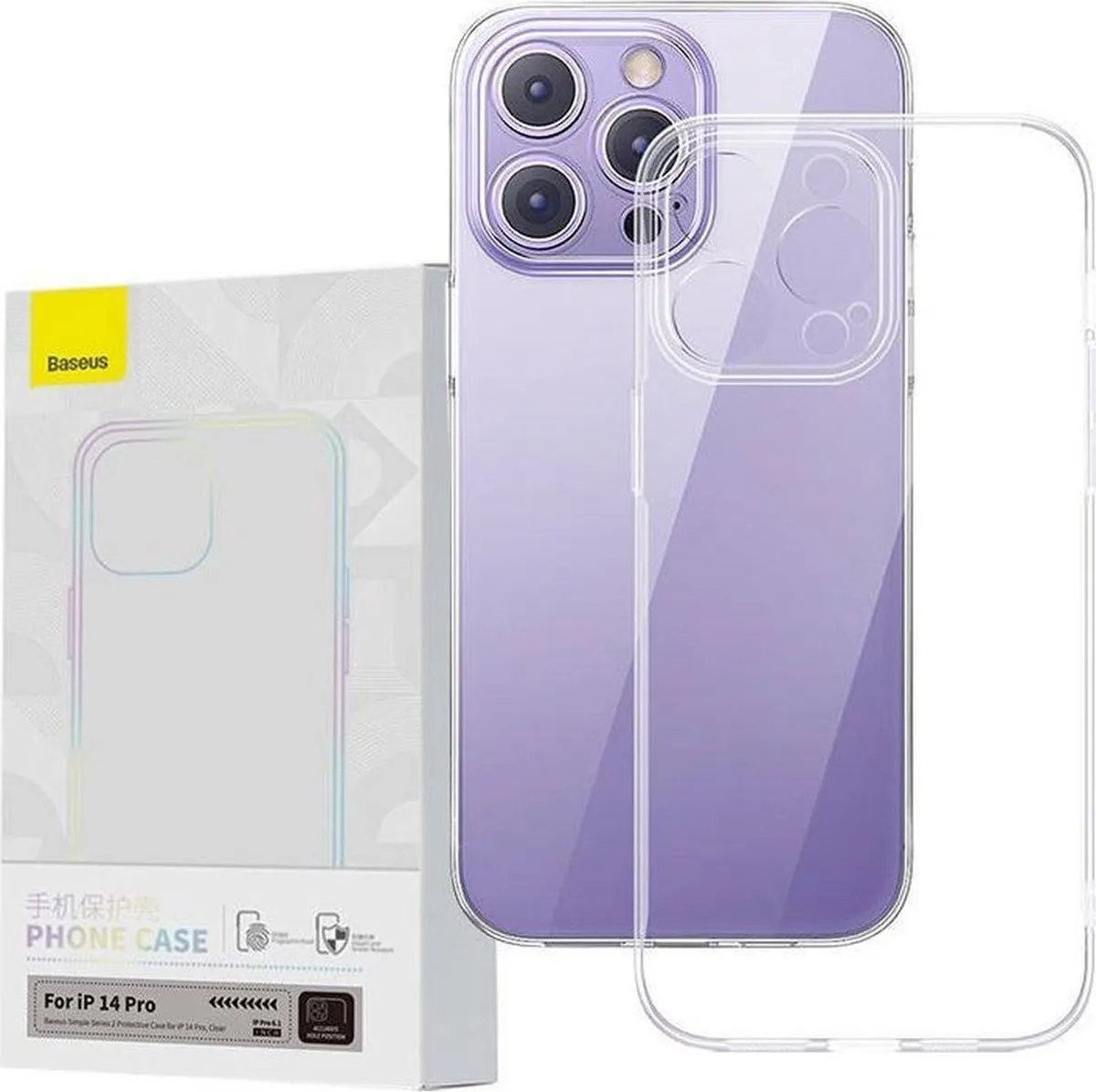 Baseus Hoesje Ultra Dun iPhone 14 Pro - Transparant - MagSafe