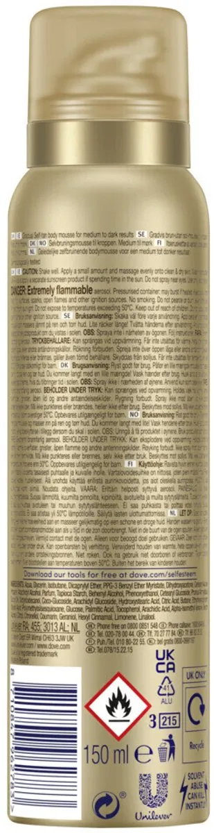 Dove Summer Revived Medium-Dark Bodymousse - 7x150ml