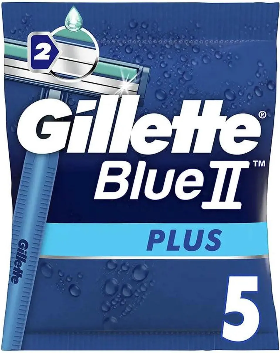 Gillette Blue II Plus Scheermesjes - 2 Bladen - 5 Stuks