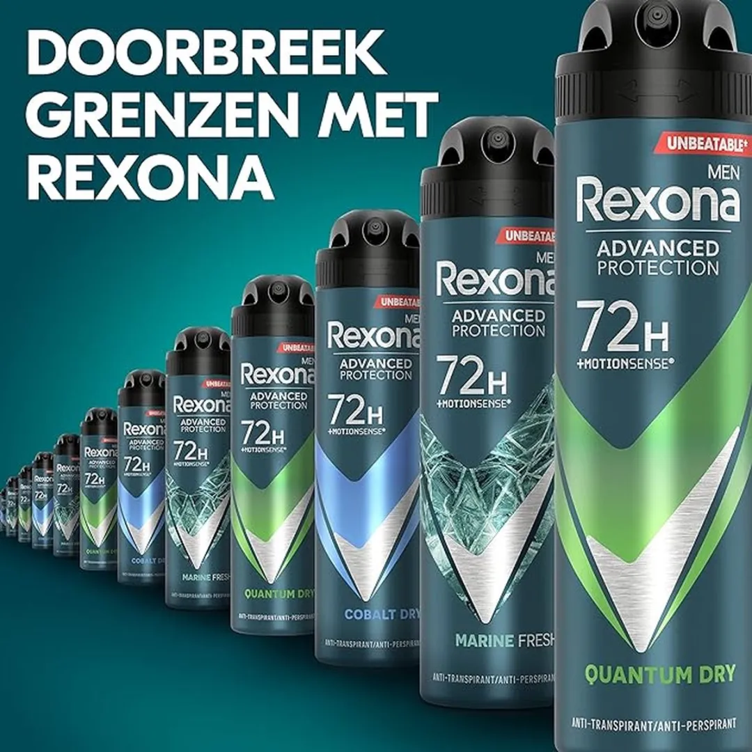 Rexona Men Quantum Dry Deodorant Spray - 3x150ml