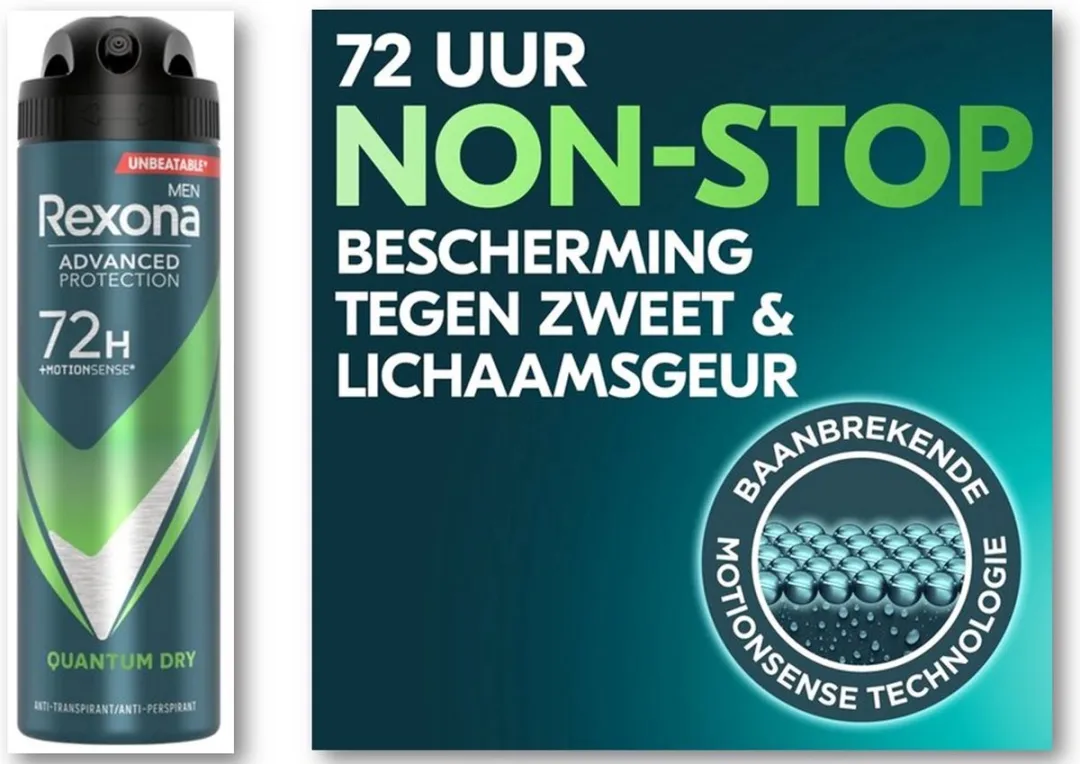 Rexona Men Quantum Dry Deodorant Spray - 3x150ml