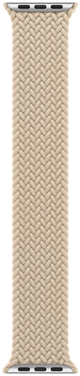 Apple Gevlochten Solobandje Apple Watch - Maat 4 - Beige