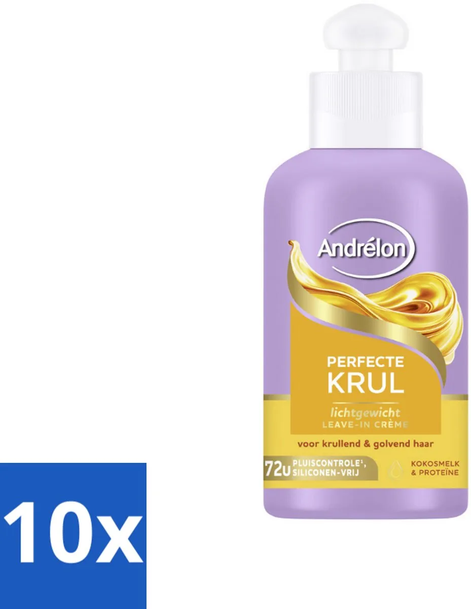 Andrélon Perfecte Krul Leave-in Crème 200ml - 10 Stuks