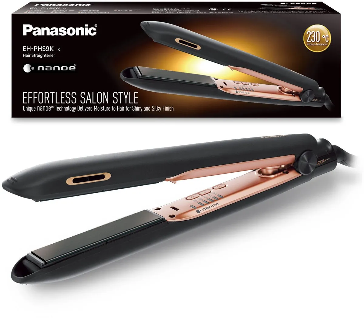 Panasonic EH-PHS9KK825 Stijltang - Zwart
