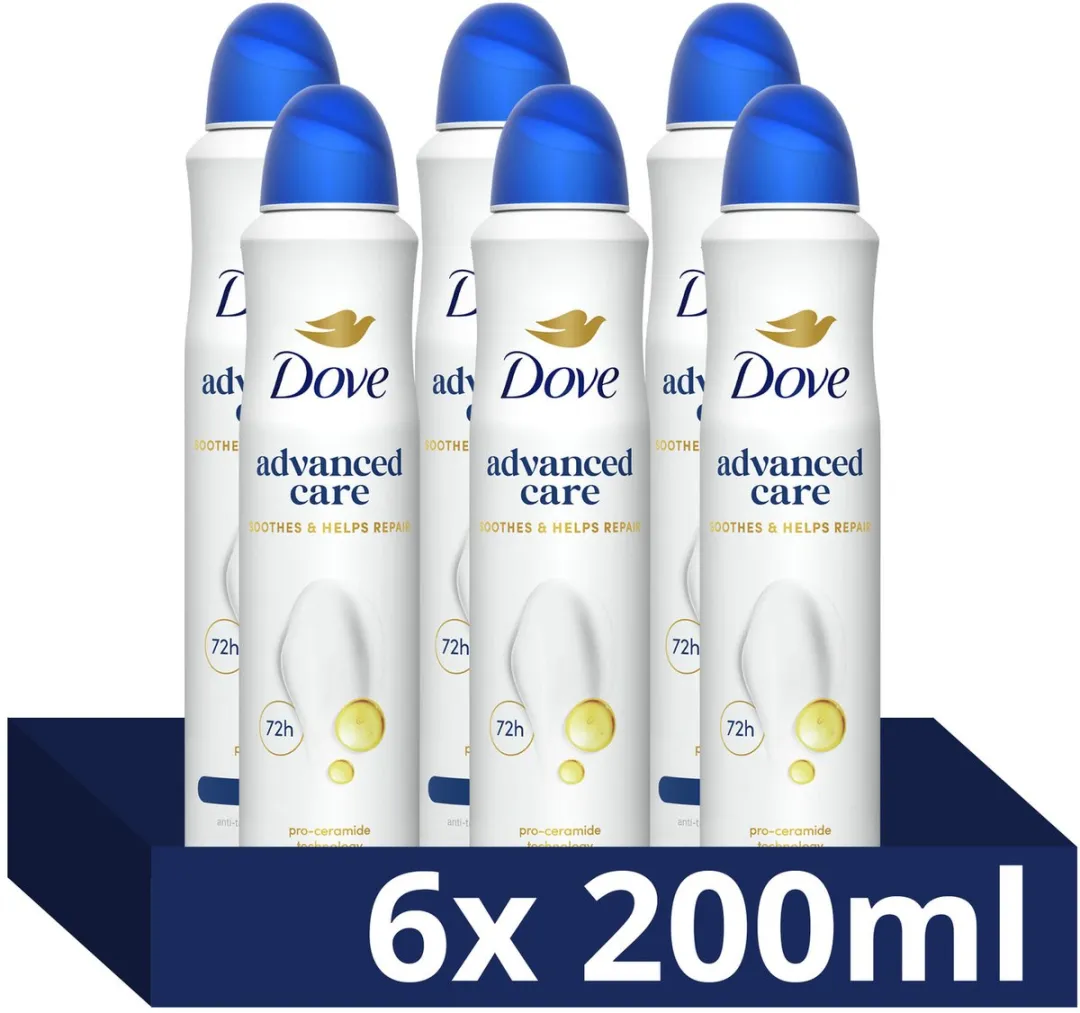 Dove Advanced Care Anti-Transpirant Spray Original - 6x200ml