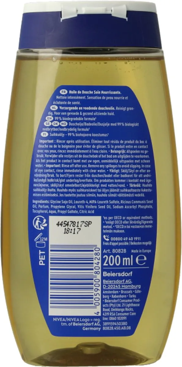 NIVEA Natural Shower Oil Doucheolie 200ml
