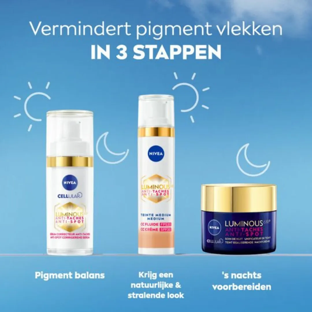 NIVEA Cellular LUMINOUS630 CC Crème Medium SPF 30 - 24 Stuks