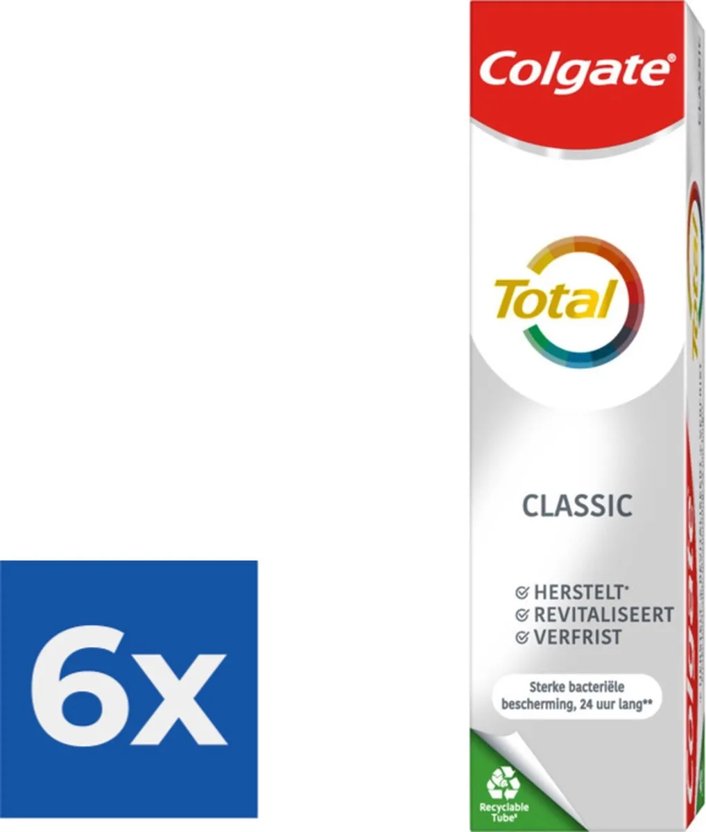 Colgate Total Original Tandpasta - 6 x 75ml