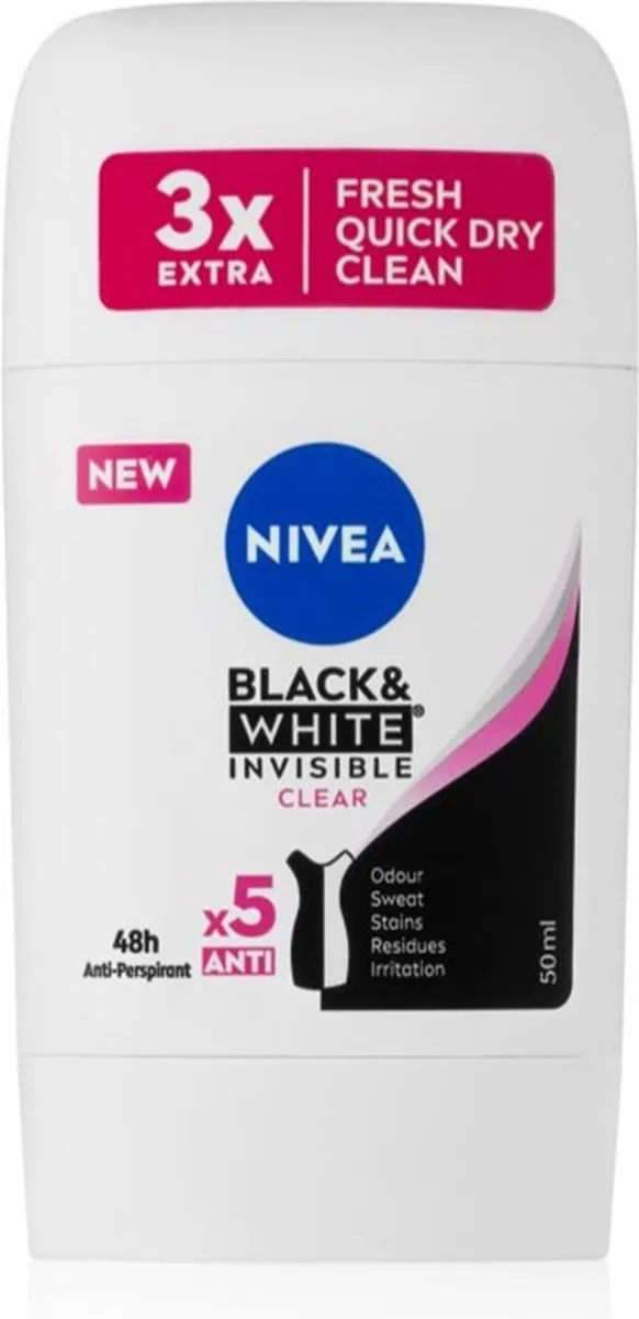 NIVEA Black & White Invisible Deo Stick 50ml