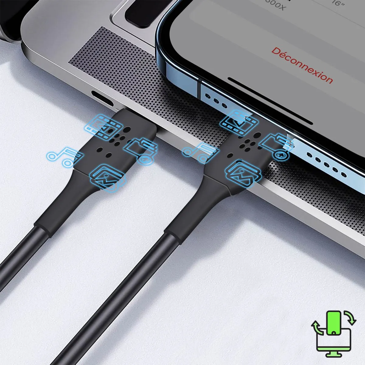 Belkin iPhone Lightning naar USB-C Kabel CAA003bt1MBK - 1m - Zwart