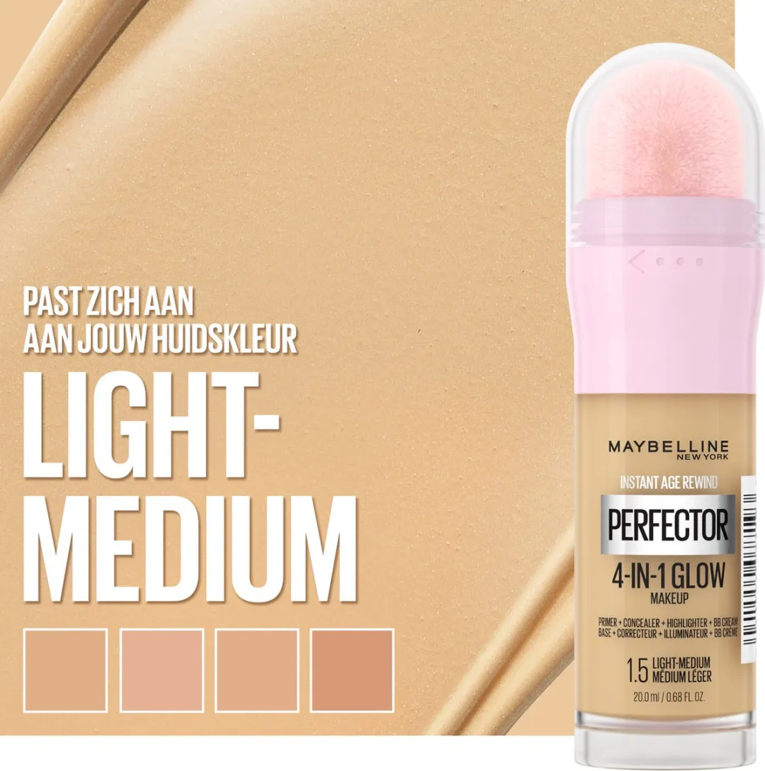 Maybelline New York Instant Anti Age Perfector 4-in-1 Glow Light Medium - 20ml