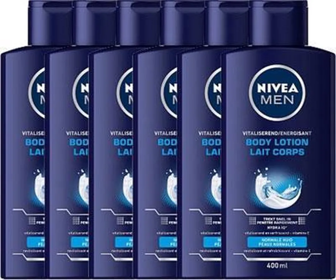NIVEA Men Vitaliserende Bodylotion 2400ml - 6 Stuks