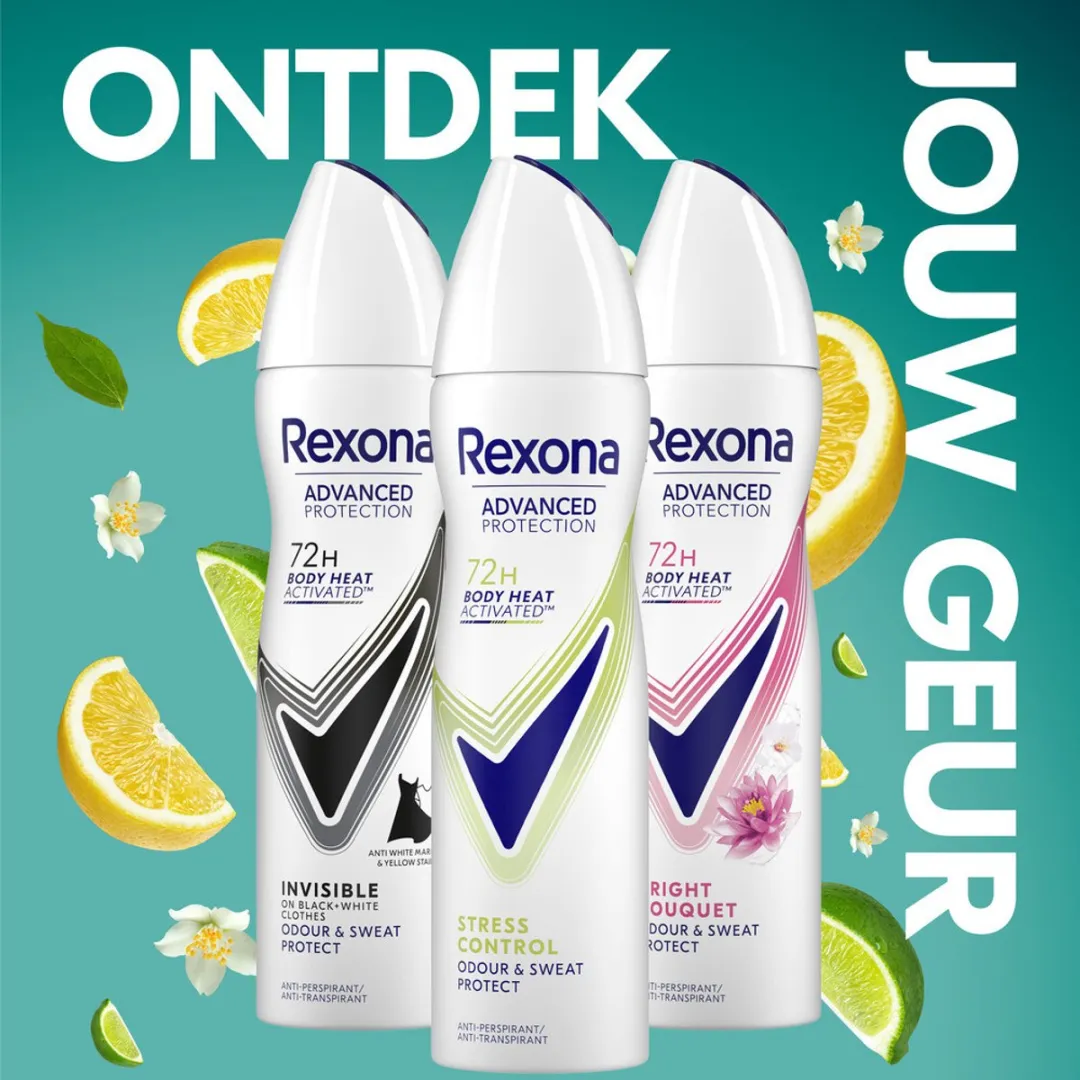 Rexona Deodorant Spray Advanced Protection Stress Control 150ml - 2 Stuks