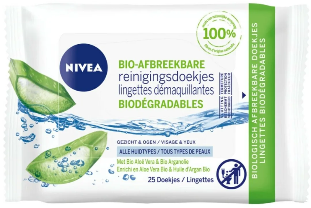 NIVEA Bio Aloe Vera Reinigingsdoekjes - 125 Stuks