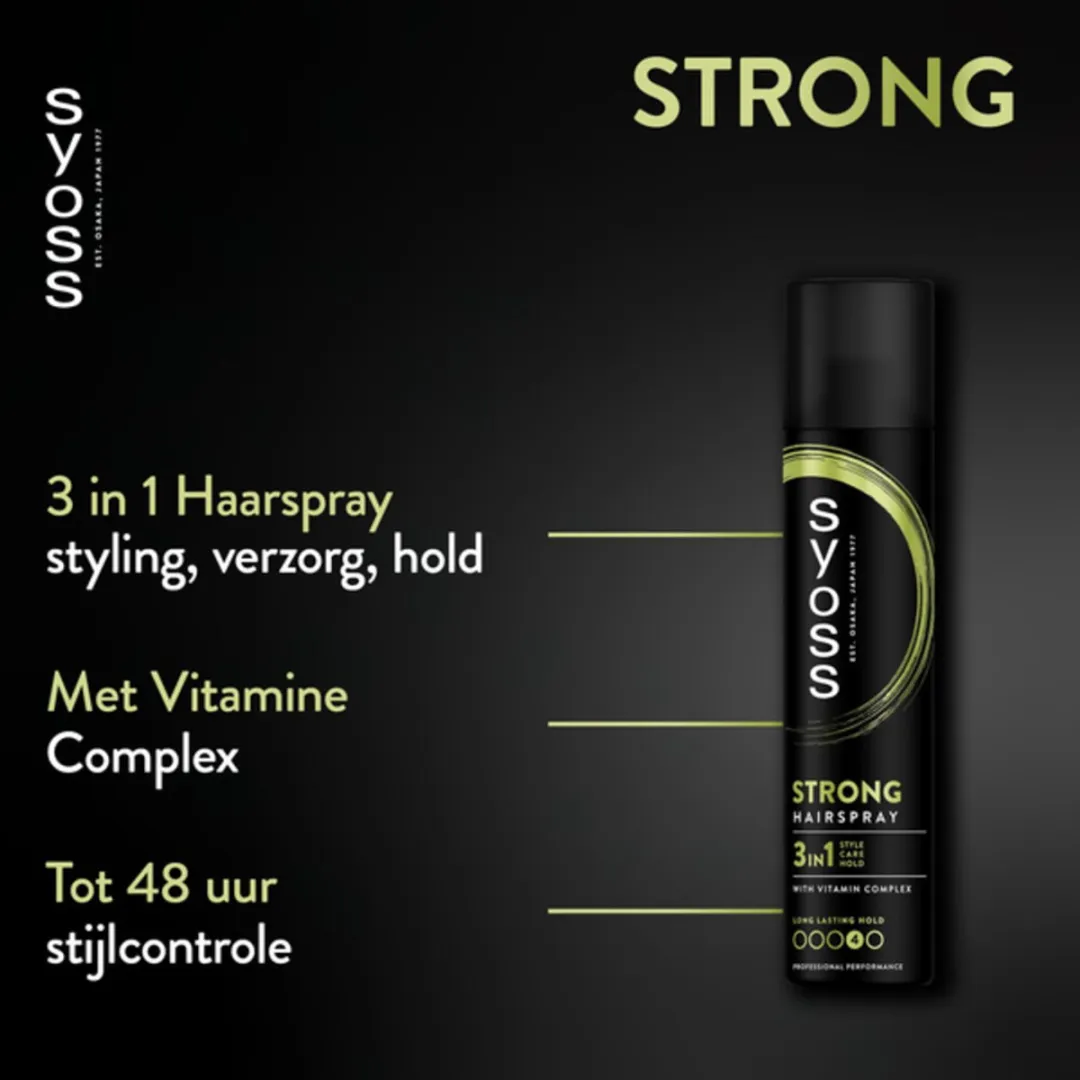 SYOSS Strong Hold Haarspray 600ml - 2 Stuks