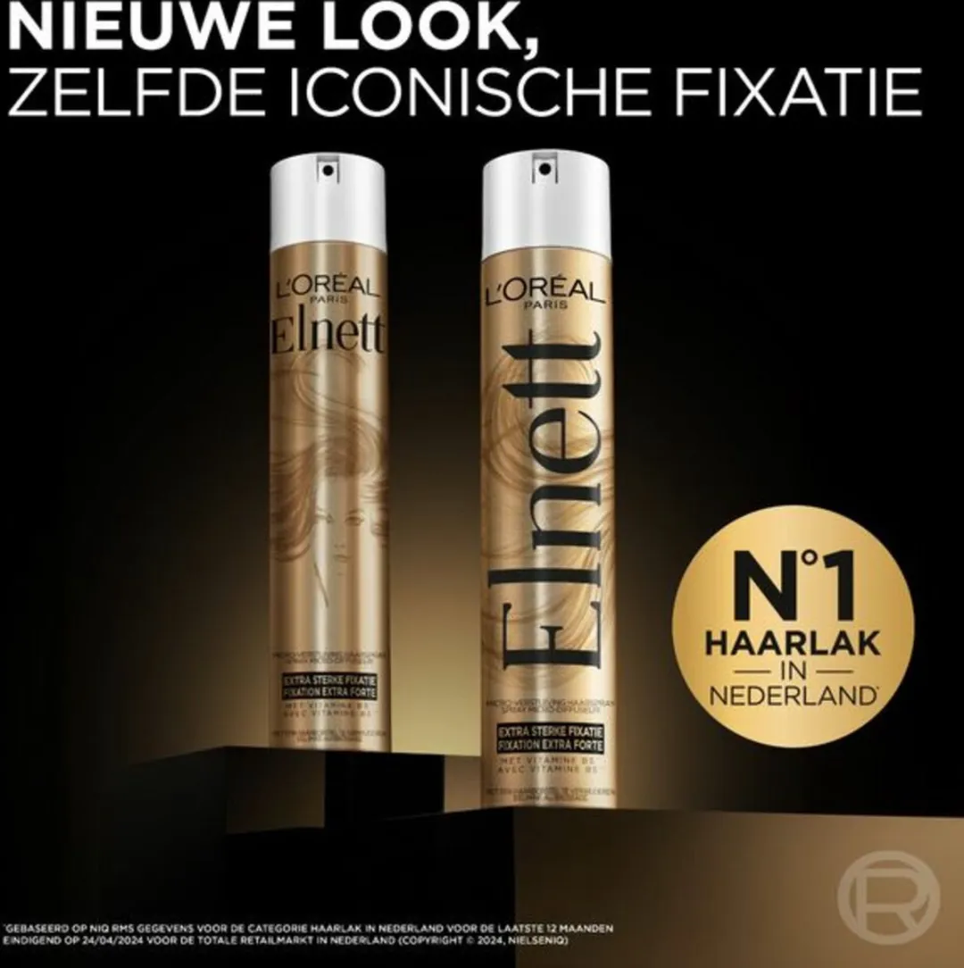 L'Oréal Paris Elnett Satin Extra Sterke Fixatie 400ml - 6 Stuks