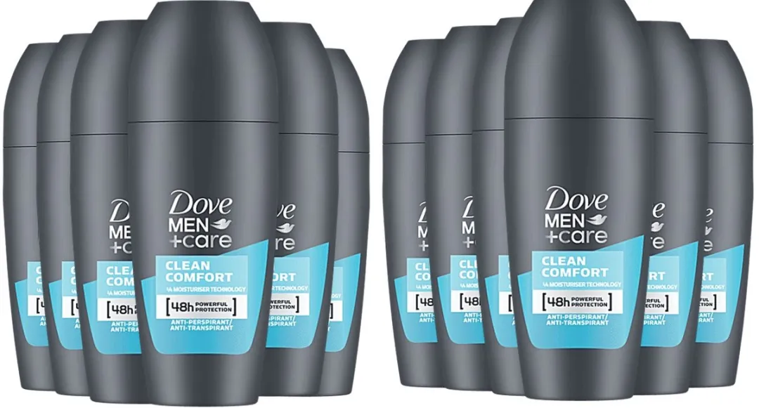 Dove Men+Care Clean Comfort Deo Roller - 12 Stuks