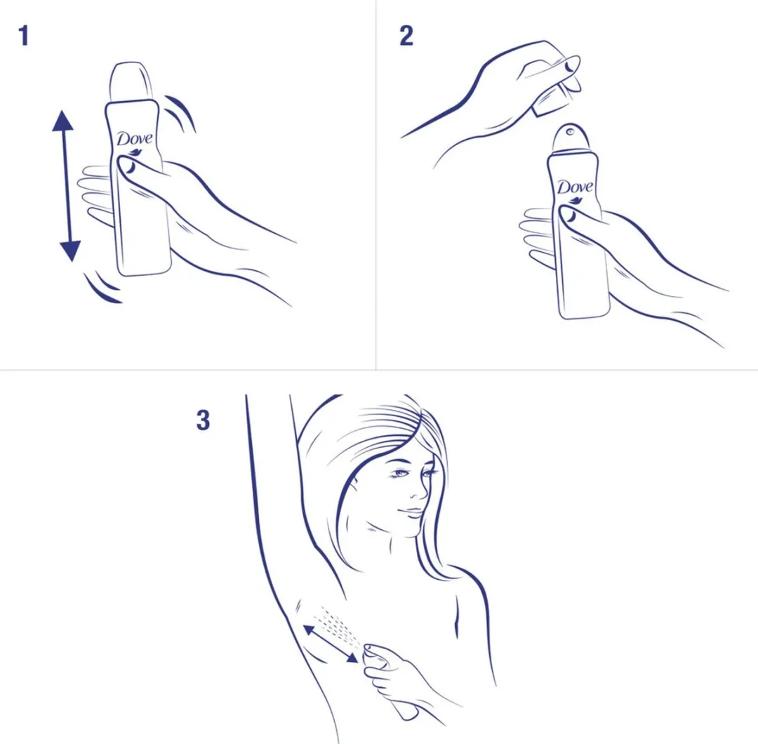 Dove Deodorant Spray Original 450ml - 3 Stuks