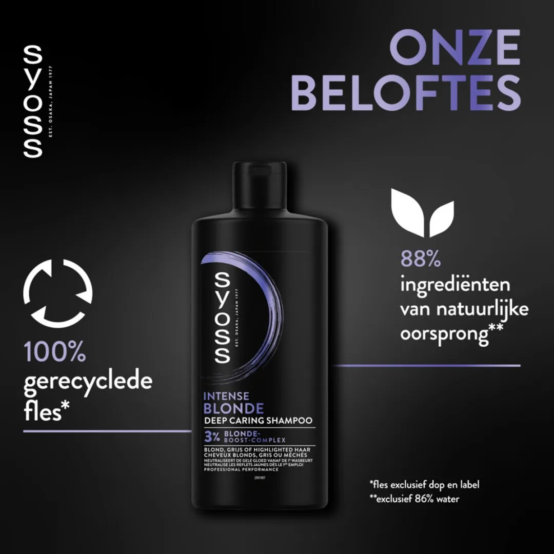 Syoss Blonde Shampoo 440ml - 4 Stuks